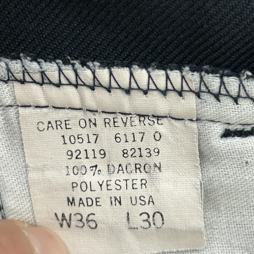 Vintage Levis Pants Mens 36x30 10517 Dacron Polyester USA 90s Straight Leg